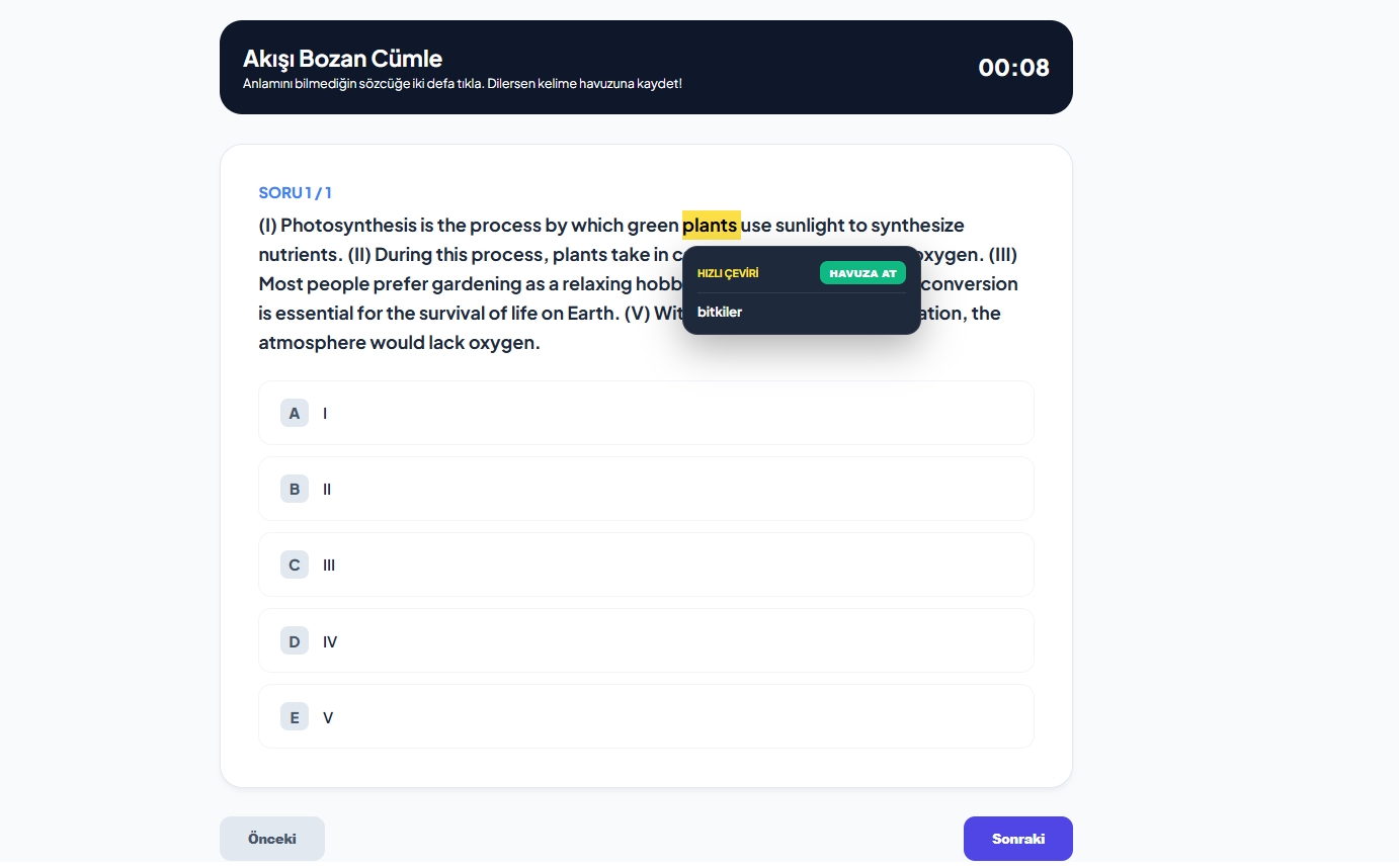E-YDS Sistem Ekranı 5